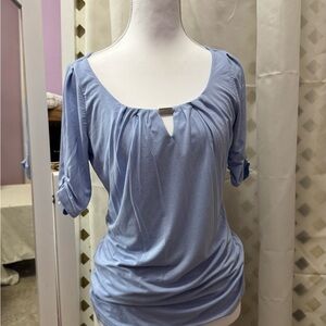 White House Black Market Soft Blue Blouse